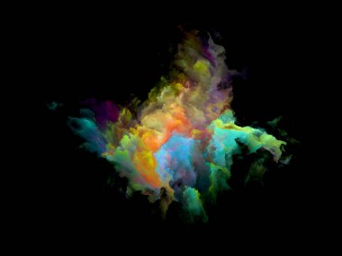 Renkli fraktal bulut parçacık