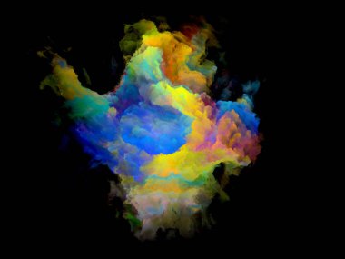 Renkli fraktal bulut parçacık