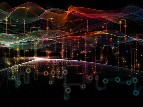 Perspectivas de las transferencias de datos — Foto de Stock