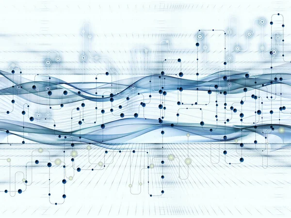 Visualization of Digital Data Transfers — Stock Photo, Image