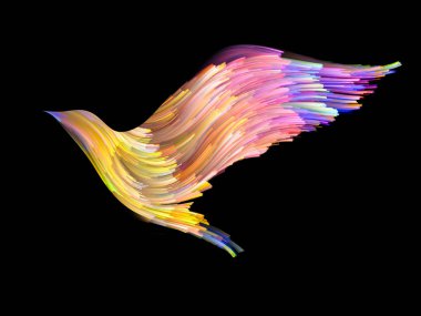 Kuş ve renk arka plan