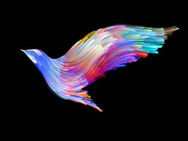 Kuş ve renk arka plan