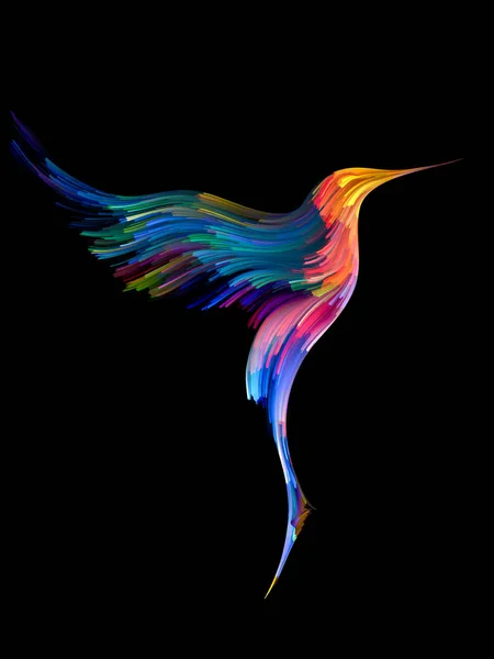 Ptak i kolor tła — Zdjęcie stockowe