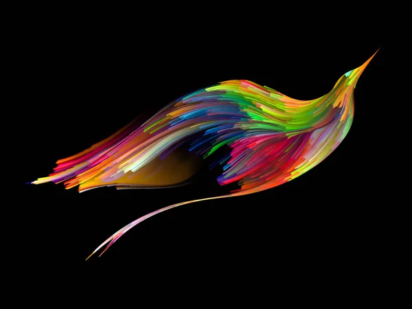 Vogel und Farbhintergrund — Stockfoto