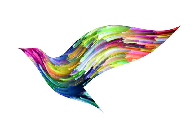 Fågel och färg bakgrunden — Stockfoto