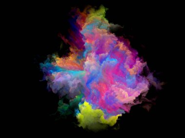 Renkli fraktal bulut parçacık