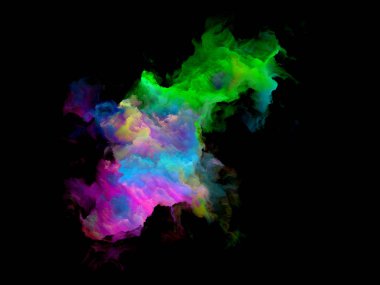 Renkli fraktal bulut parçacık