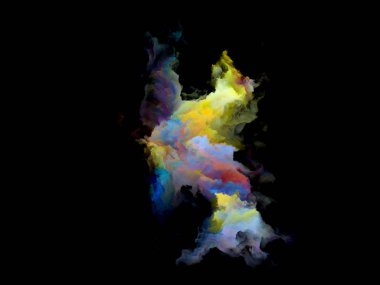 Renkli fraktal bulut parçacık