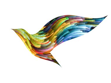 Kuş ve renk arka plan