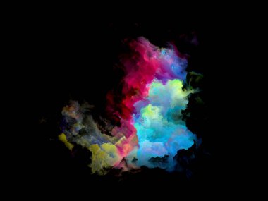 Renkli fraktal bulut parçacık