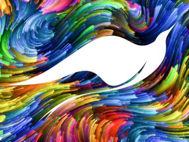 Kuş ve renk arka plan