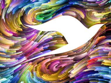 Kuş ve renk arka plan