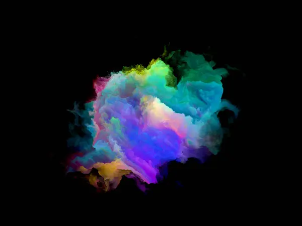 Kleurrijke Fractal Cloud Particle — Stockfoto