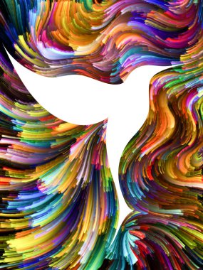 Kuş ve renk arka plan