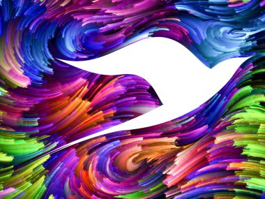 Kuş ve renk arka plan