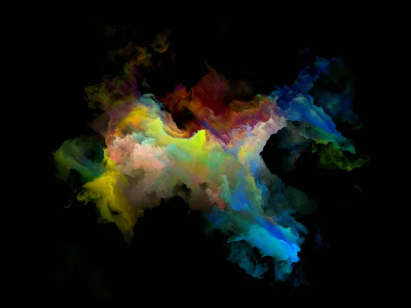 Colorful Fractal Cloud Particle — Stock Photo, Image