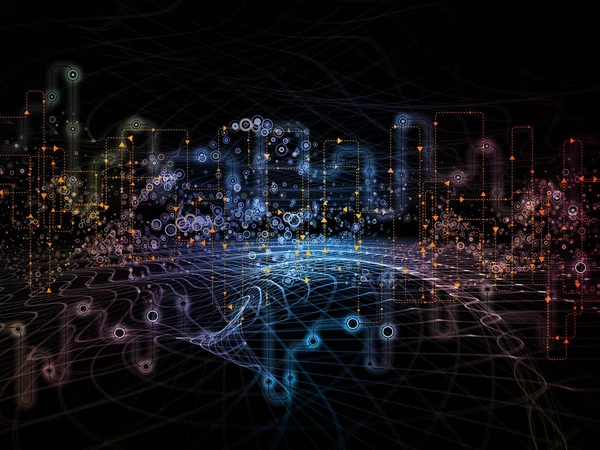 Forma de flujo de datos —  Fotos de Stock