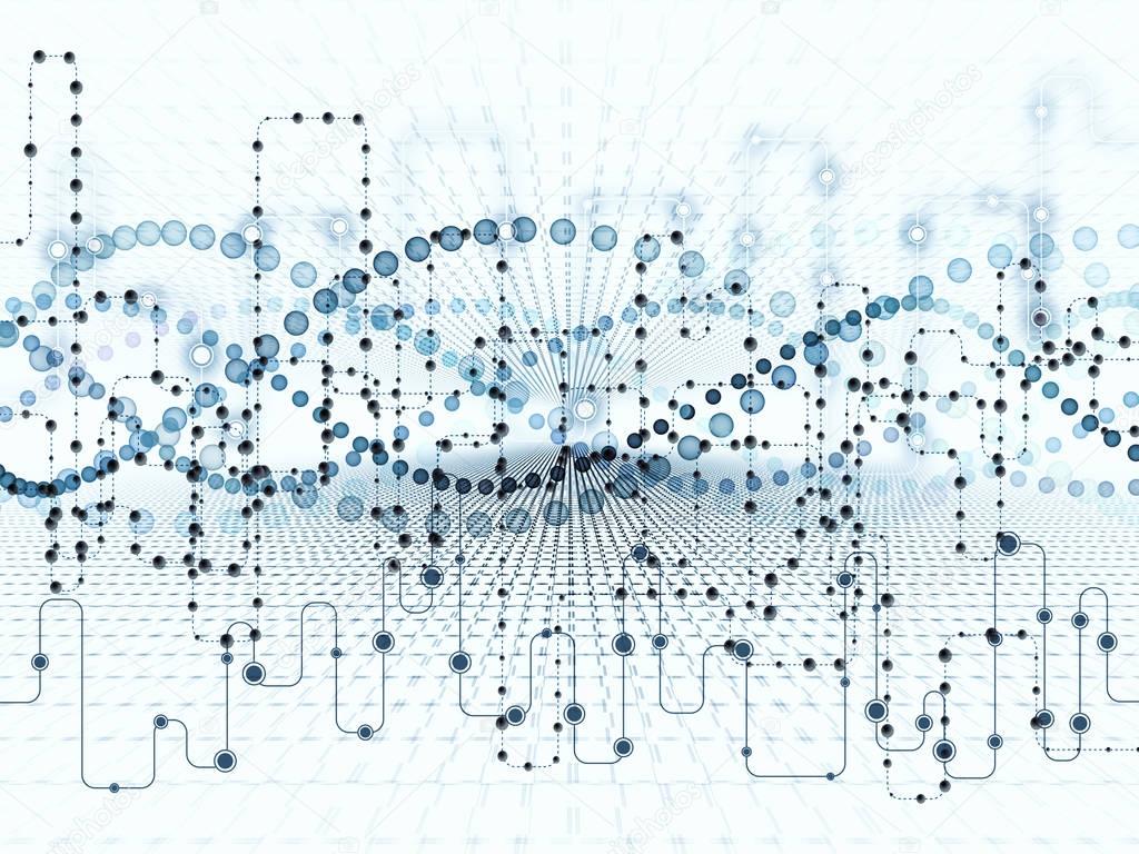 Visualization of Digital Data Transfers — Stock Photo © agsandrew