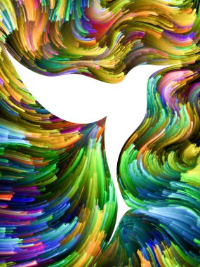 Kuş ve renk arka plan