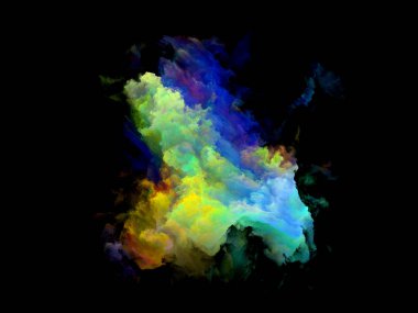 Renkli fraktal bulut parçacık