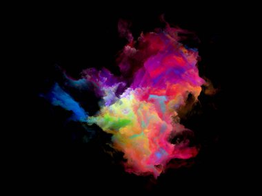 Renkli fraktal bulut parçacık