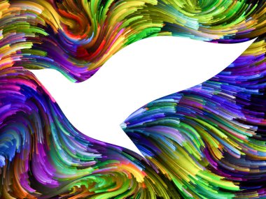 Kuş ve renk arka plan