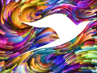 Kuş ve renk arka plan