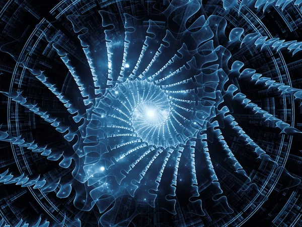 Visualization of Radial Fractal Texture — Stock Photo, Image