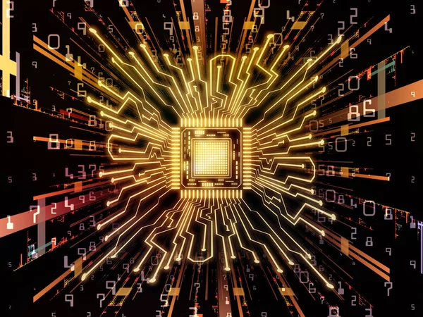 Visualización de la CPU del ordenador — Foto de Stock