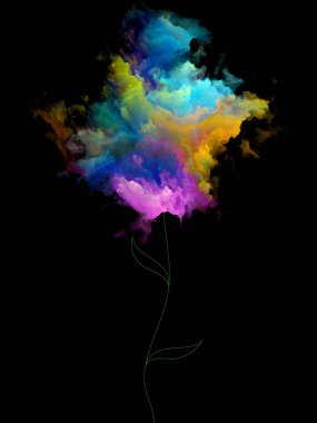 Fraktal Blooms arka plan