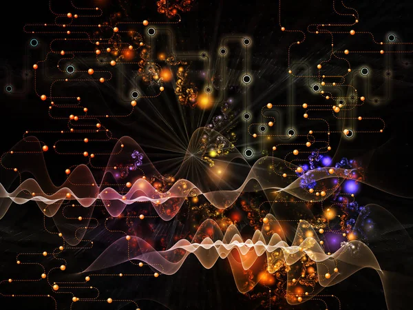 Composición del flujo de datos — Foto de Stock