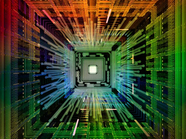 Energie z digitální procesor — Stock fotografie