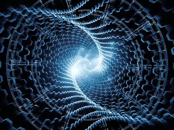 Computación de Textura Fractal Radial — Foto de Stock