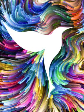 Kuş ve renk arka plan