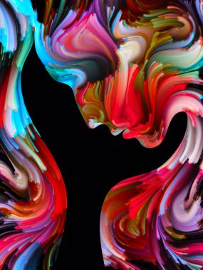 Dijital boya arka plan doğru