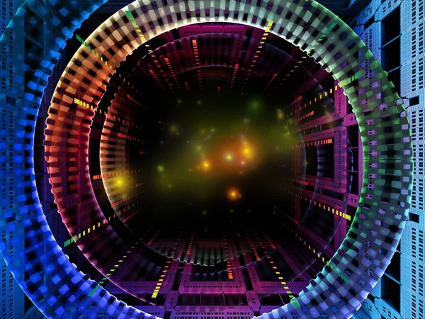 Virtualisatie van Quantum Space — Stockfoto
