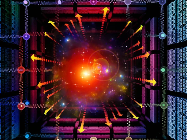 Computación del espacio cuántico — Foto de Stock