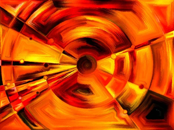 Radial stained glass design — Stock Photo, Image