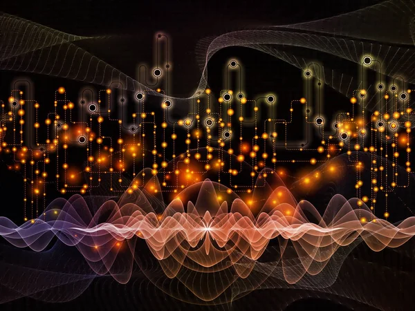 Sinergias de las transferencias de datos — Foto de Stock