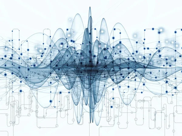 Visualización de transferencias de datos digitales —  Fotos de Stock