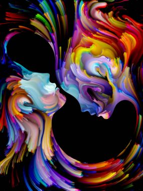 Sanallaştırma boya arka plan