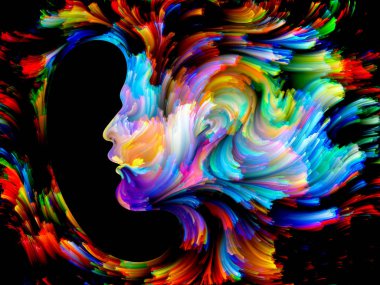 Şekilde boya arka plan