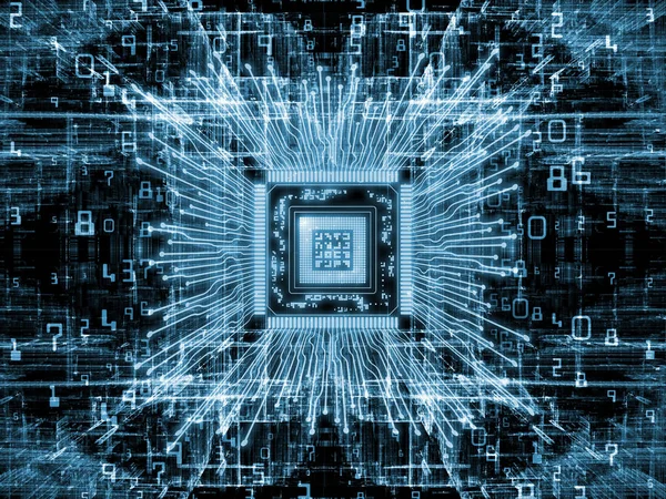 Konzeptionelle Computer-CPU — Stockfoto