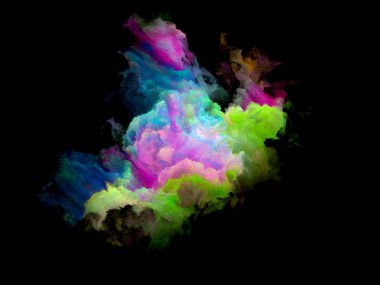 Renkli fraktal bulut parçacık