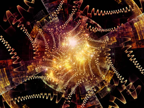 Unfolding of Radial Fractal Texture — Stock Photo, Image