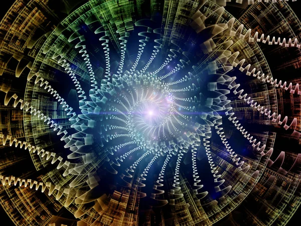 Virtualization of Radial Fractal Texture — Stock Photo, Image