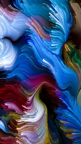 Odvíjející se z tekuté barvy — Stock fotografie