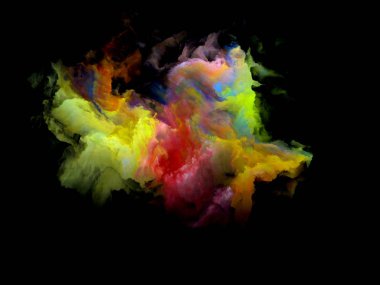 Renkli fraktal bulut parçacık