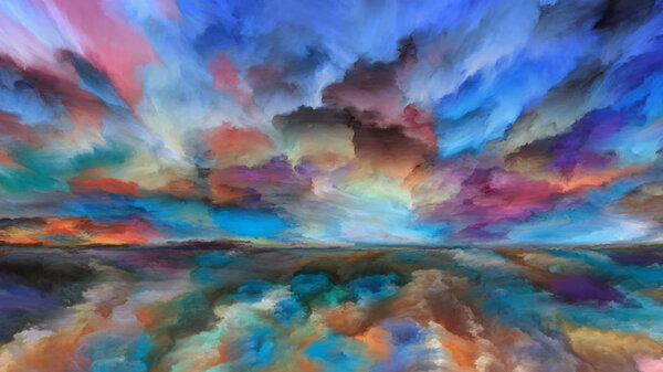 Виртуальный абстрактный пейзаж
