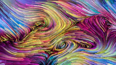 Renkli boya yayılması